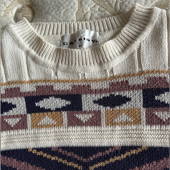 Brand new (Vtg) Men's 100% Chunky Cotton Golf/Casual Knit Sweater (Unisex) - Picture 9 of 14